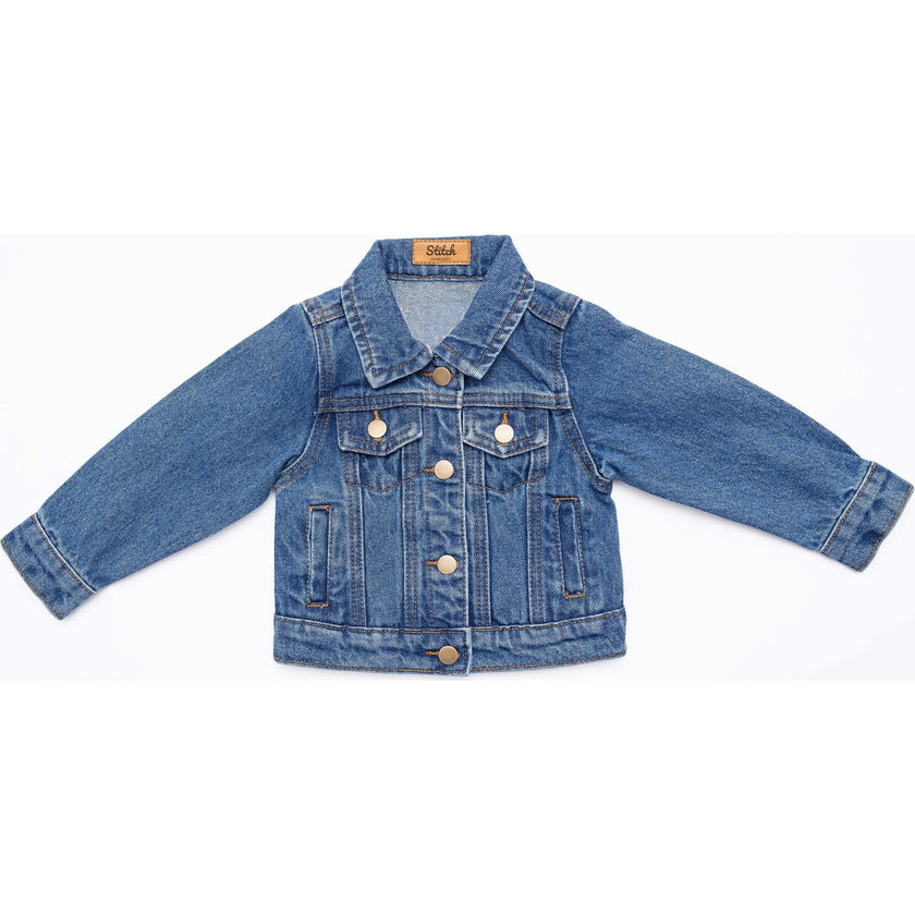 Custom Embroidered Applique Denim Jacket, Floral Multi