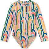 Long Sleeve One-Piece Swimsuit, Green