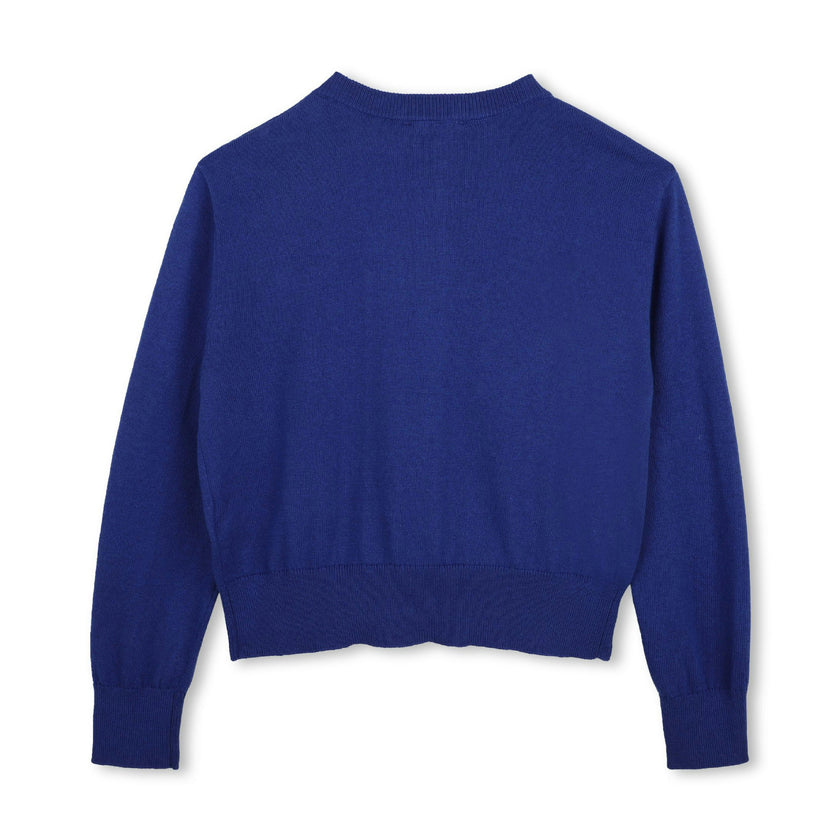 Navy Diamond Knit Cardigan