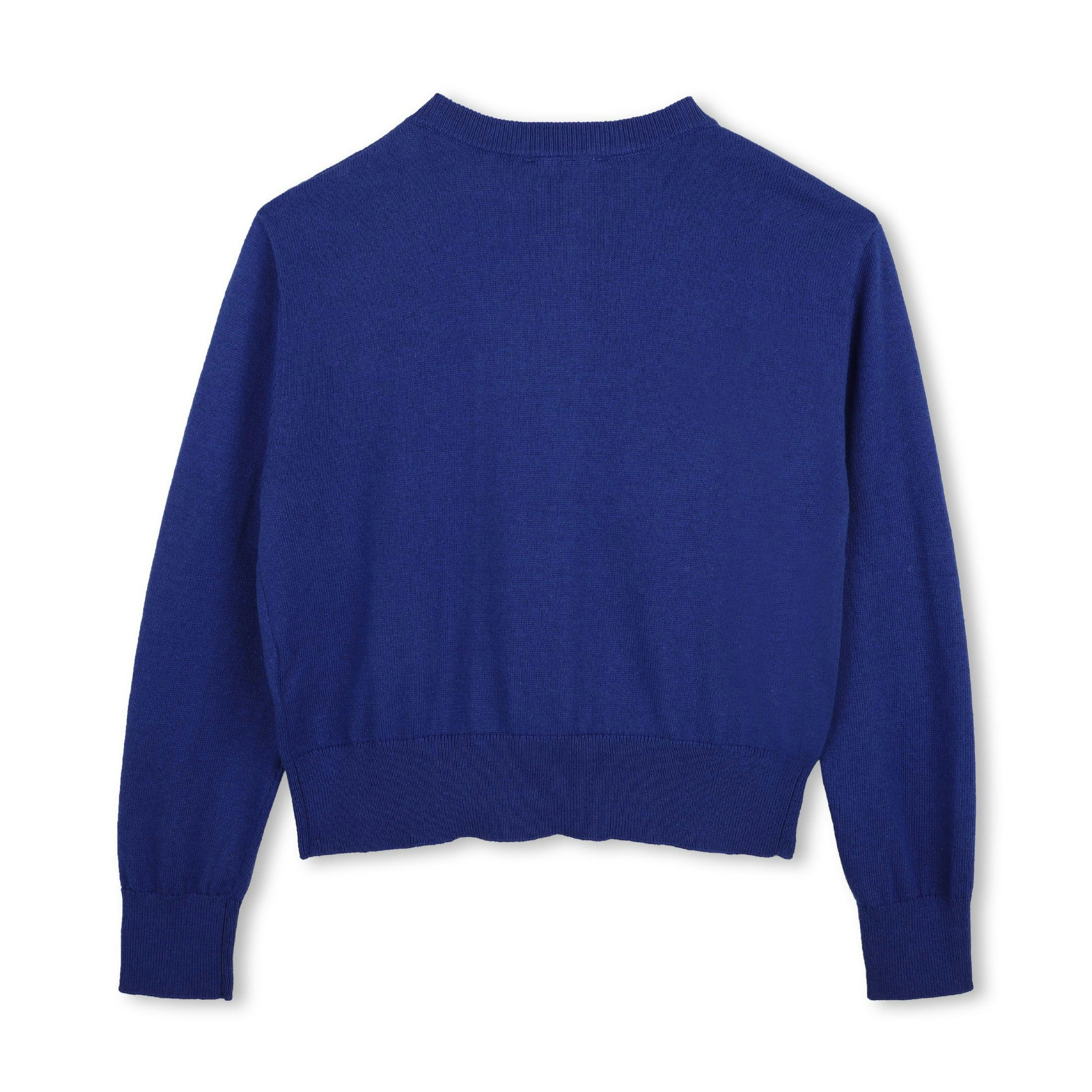 Navy Diamond Knit Cardigan