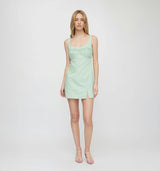 The Eviana Dress - Blue/Green Stripe