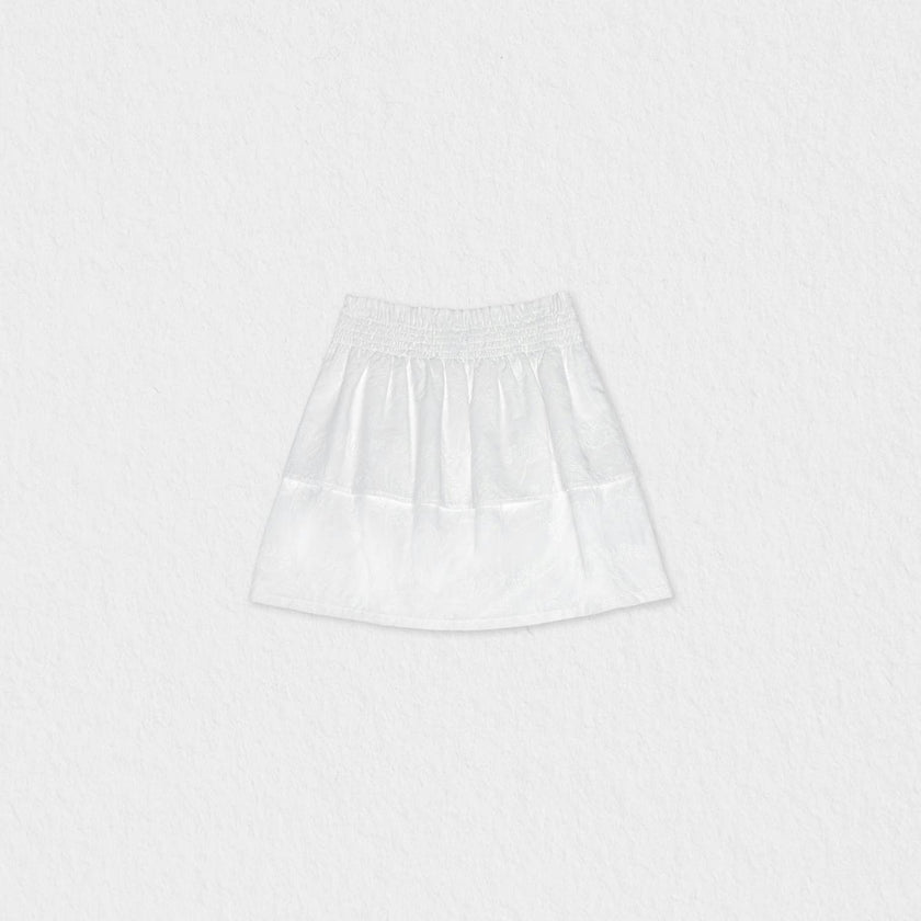 Fiona Girl Skirt, White Flower Embroidery