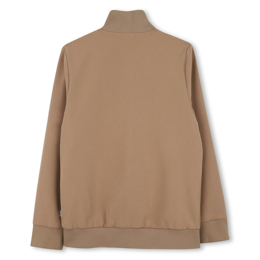 Brown Zip-Up Cardigan