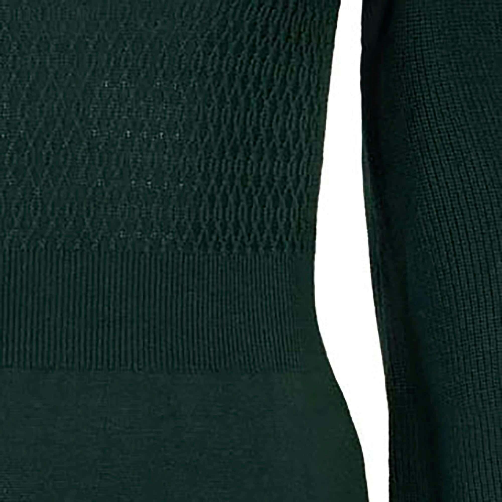 Organic Mock Neck Bodice Stitch Sweater Dress, Green