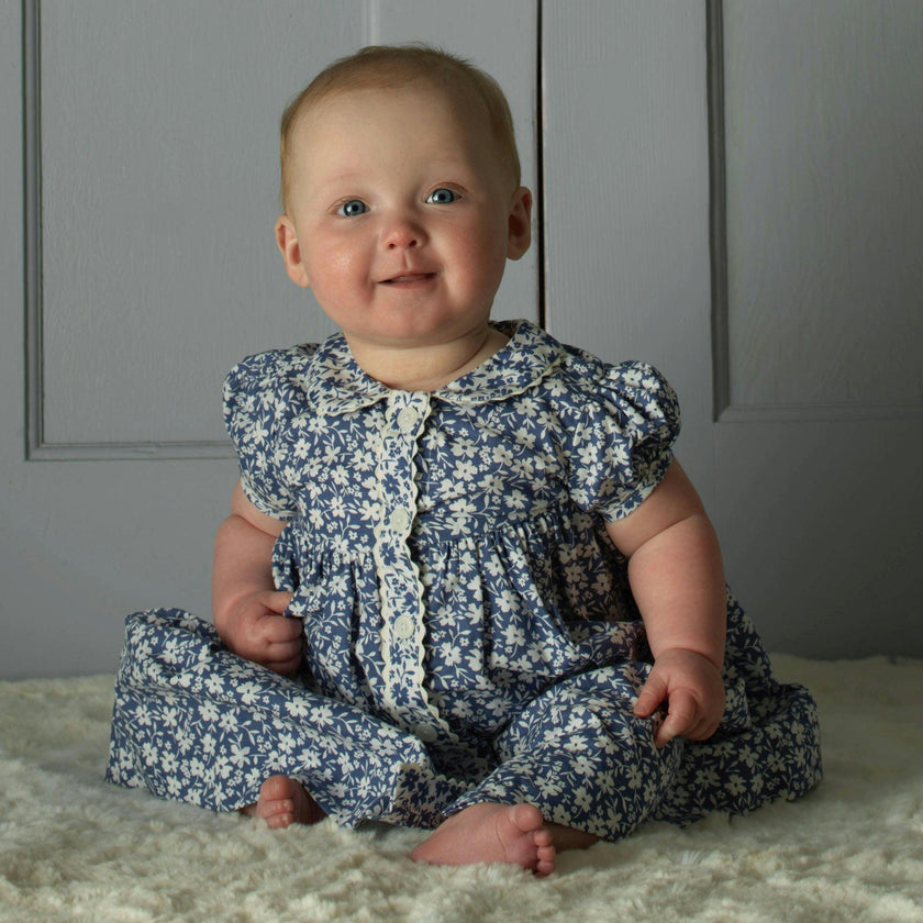 Floral Button Front Dress and Bloomers