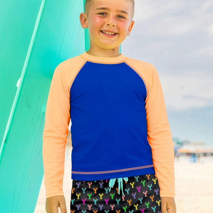 Cruz Boys Blue Orange Rashguard