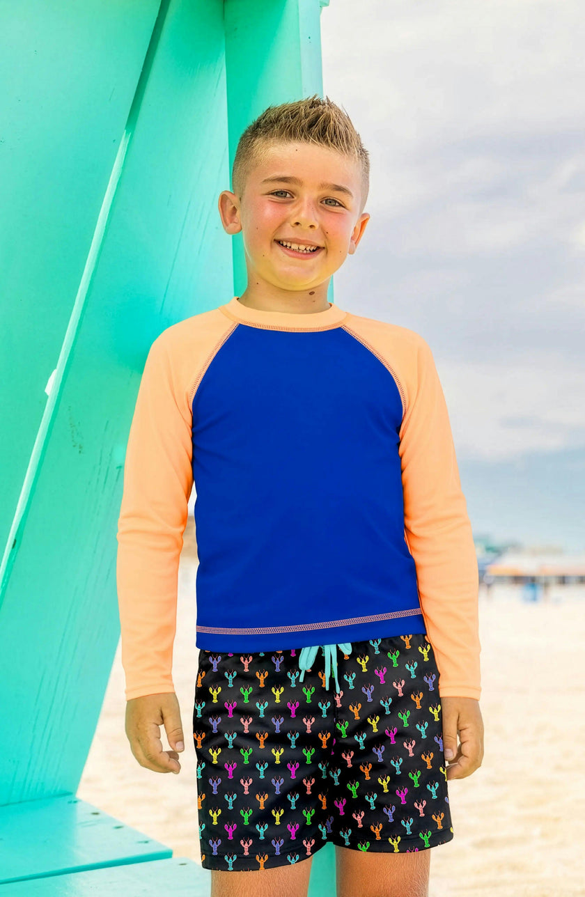 Cruz Boys Blue Orange Rashguard