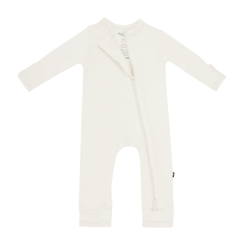 Zippered Romper in Oat