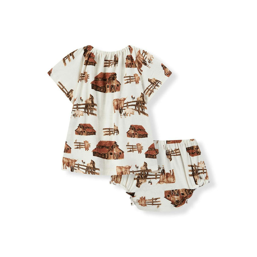 Homestead Organic Cotton Dress & Bloomer Set