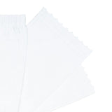 women's white scalloped linen beach pant