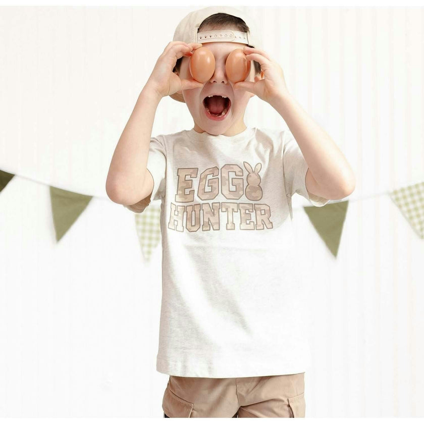 Egg Hunter Camo Easter Short Sleeve T-Shirt - Natural Heather