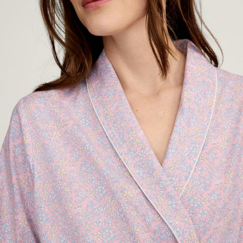 Women’s Twill Robe in Fleur Blush
