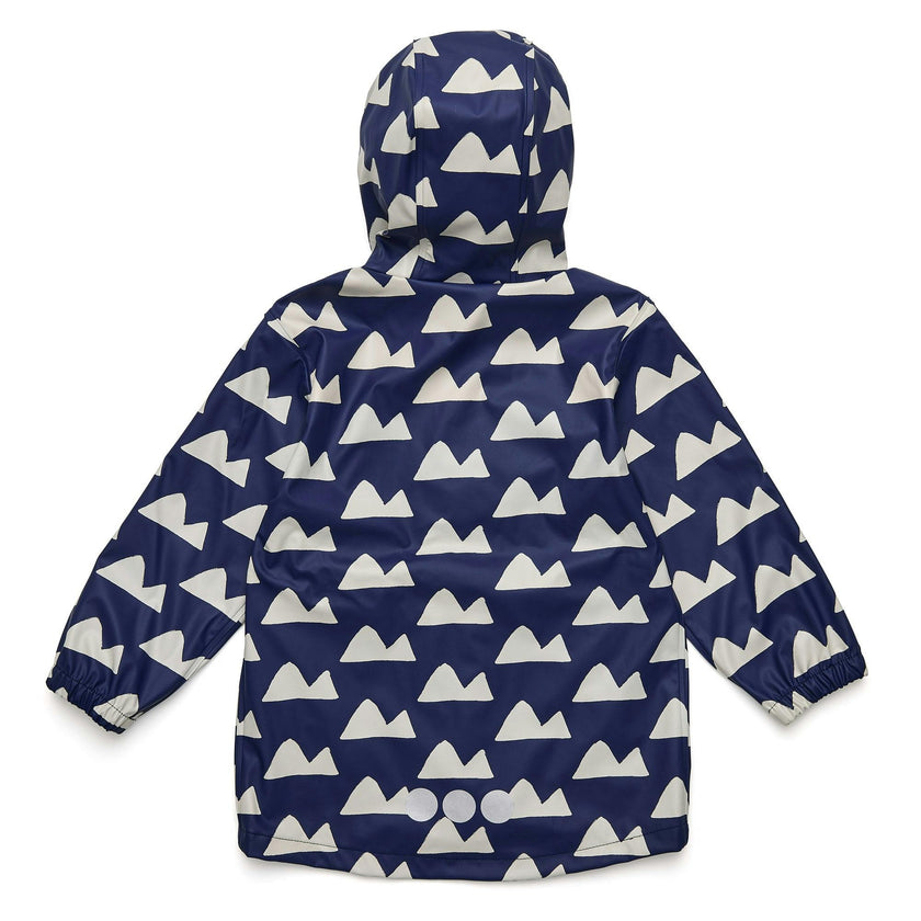 Navy Peak to Peak Recyclced Waterproof Raincoat