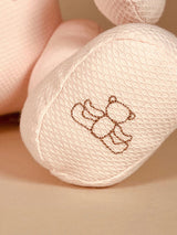 Prince of Wales Bear in Pink Pique Cotton
