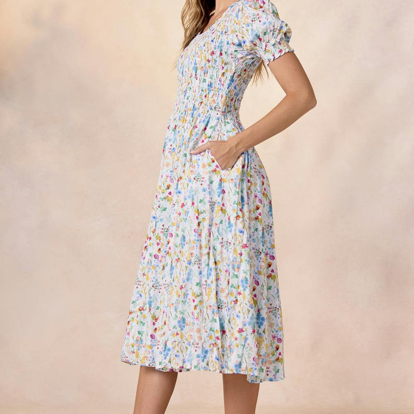 Amelie Dress in Floral Fields