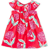 Flutter Sleeve Woven Dress, Pink