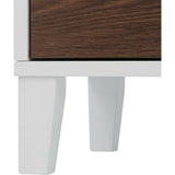 Tyler Modern Wooden Linen Tower Tall Storage Cabinet with Two Doors for Bathrooms or Hallways