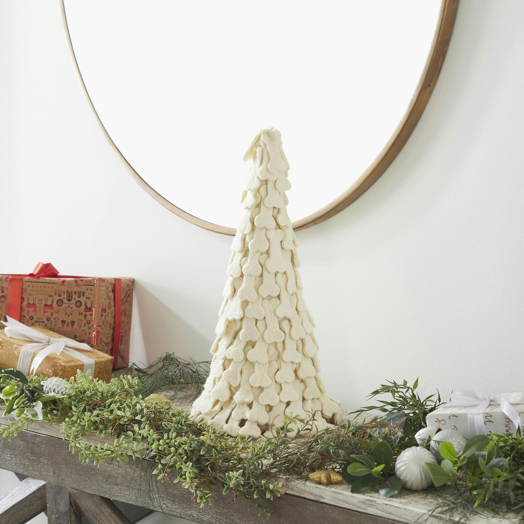 Bone Trees- 3 Piece Set- Handmade of Hand Felted Wool