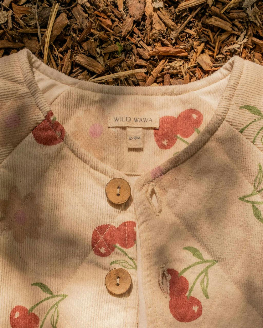 Quilted Jacket in Cherry Bloom