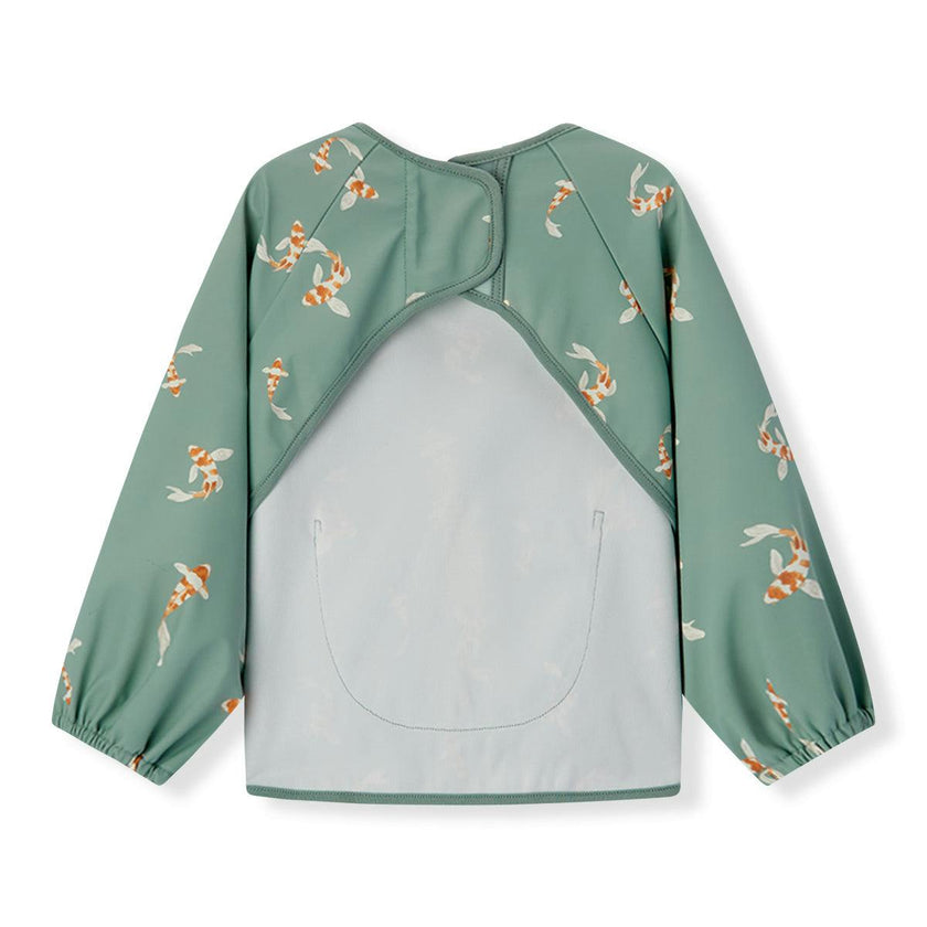 Swimming Koi Long Sleeve Pocket Bib