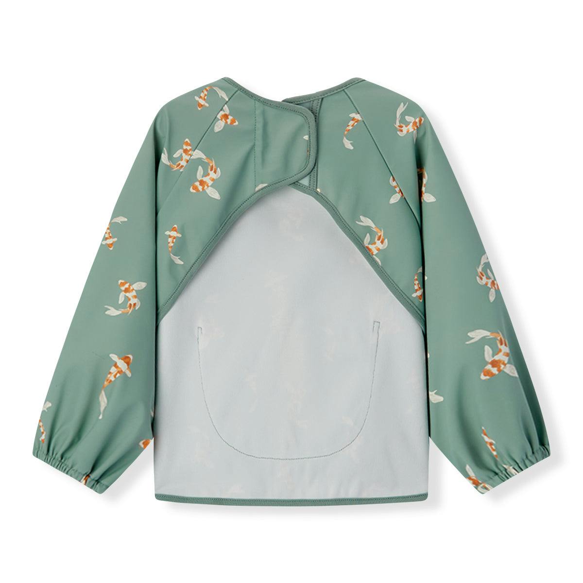Swimming Koi Long Sleeve Pocket Bib