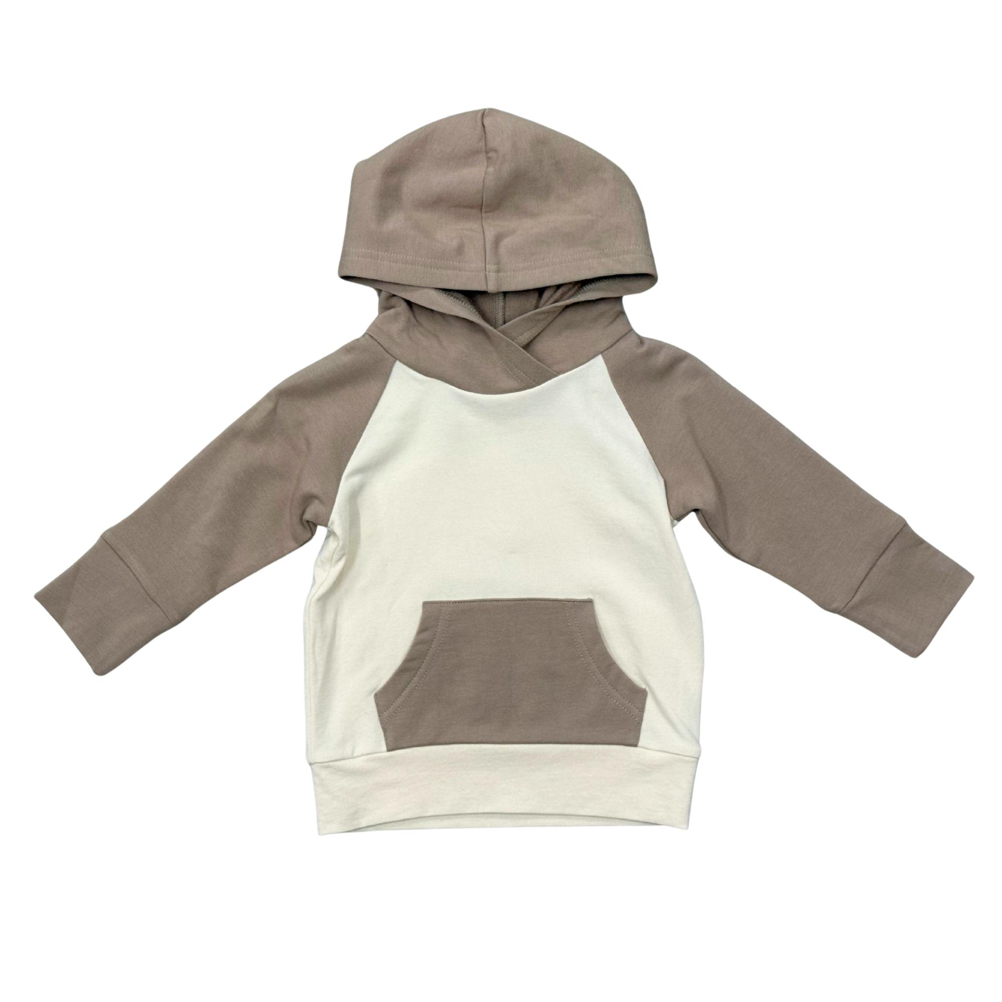 Boys Raglan Hoodie in Portabella
