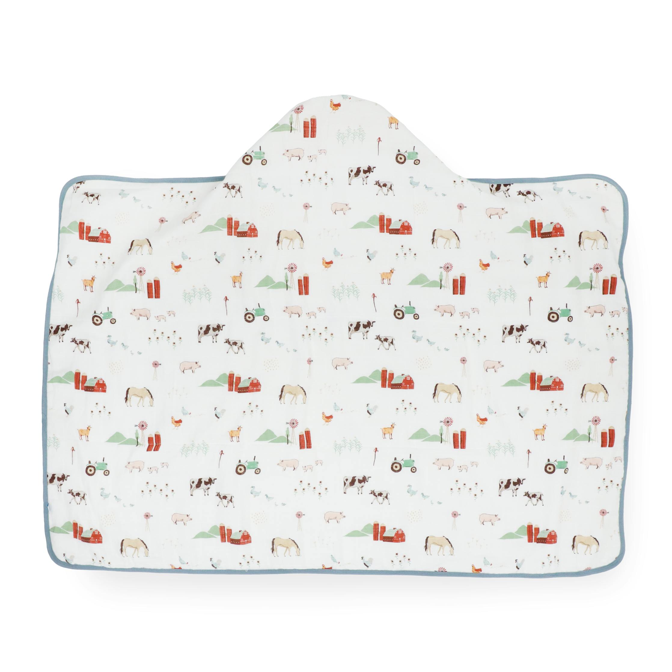 Toddler Hooded Towel - Farmyard