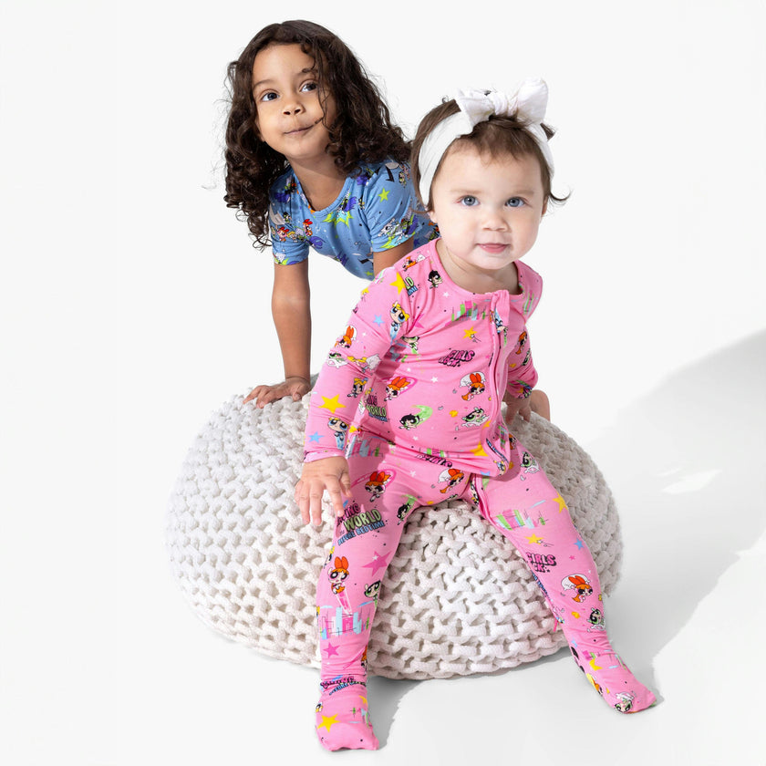 Powerpuff Girls Mojo Jojo Showdown Bamboo Kids Pajama Short Set