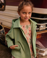 Green Hooded Windbreaker