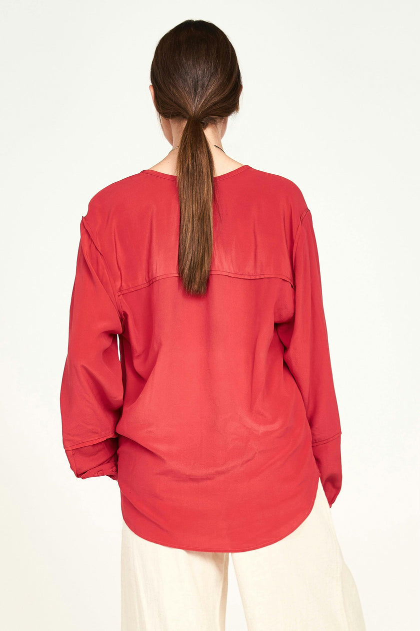 Dakota Blouse in Red