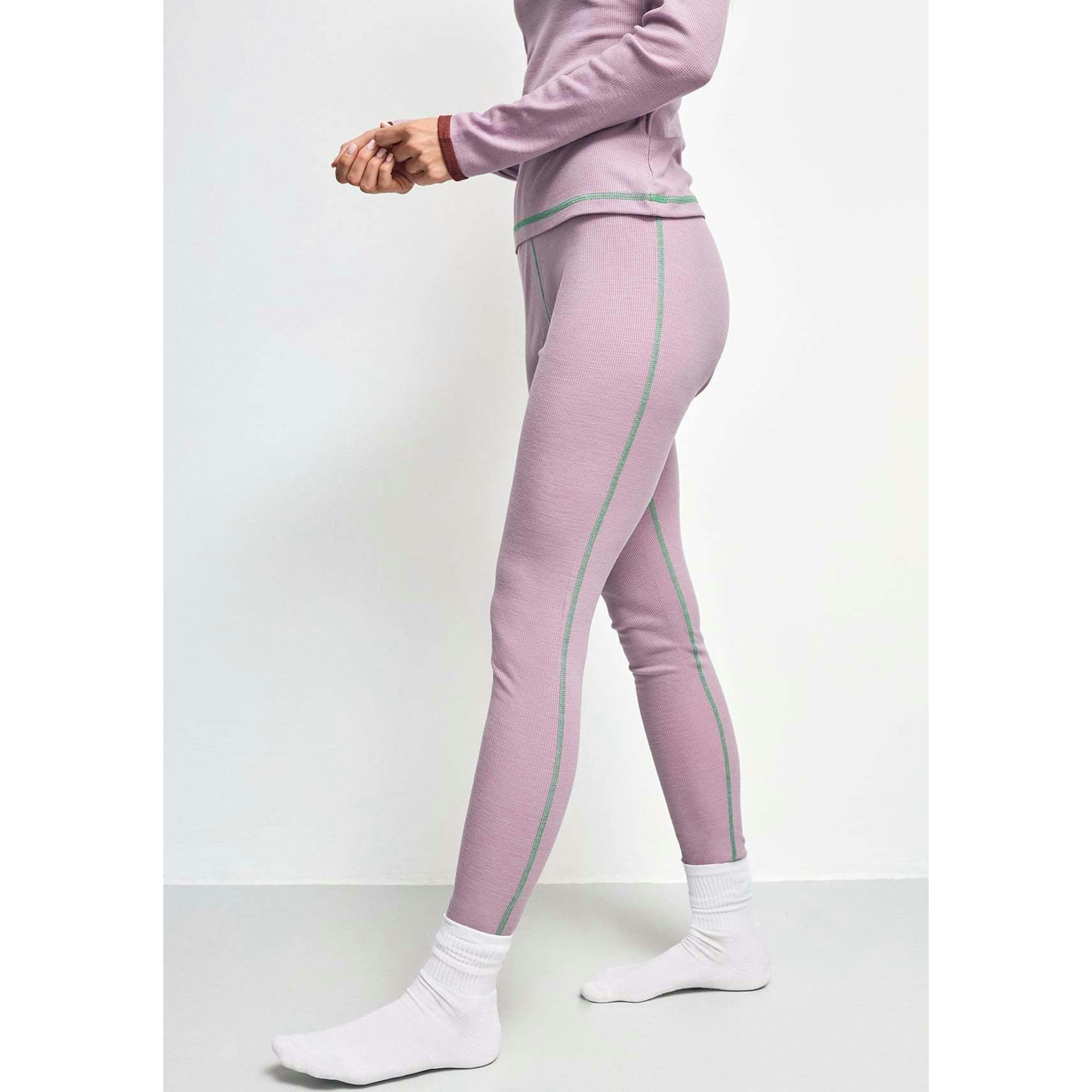 women's wool thermoactive pants - purple