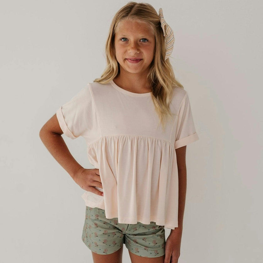Girl's Printed Twill Shorts Ebba Viney Floral
