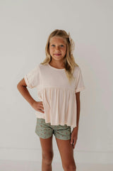 Girl's Printed Twill Shorts Ebba Viney Floral