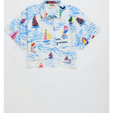 BARCOS CROPPED SHIRT WHITE