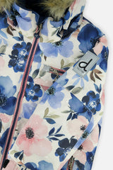 Two Piece Play Snowsuit Watercolor Flower Print