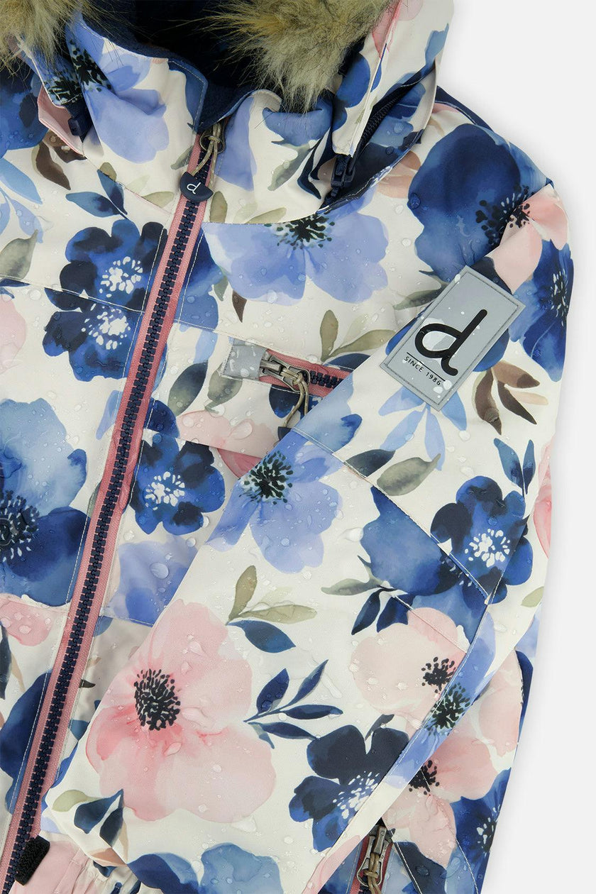 Two Piece Play Snowsuit Watercolor Flower Print