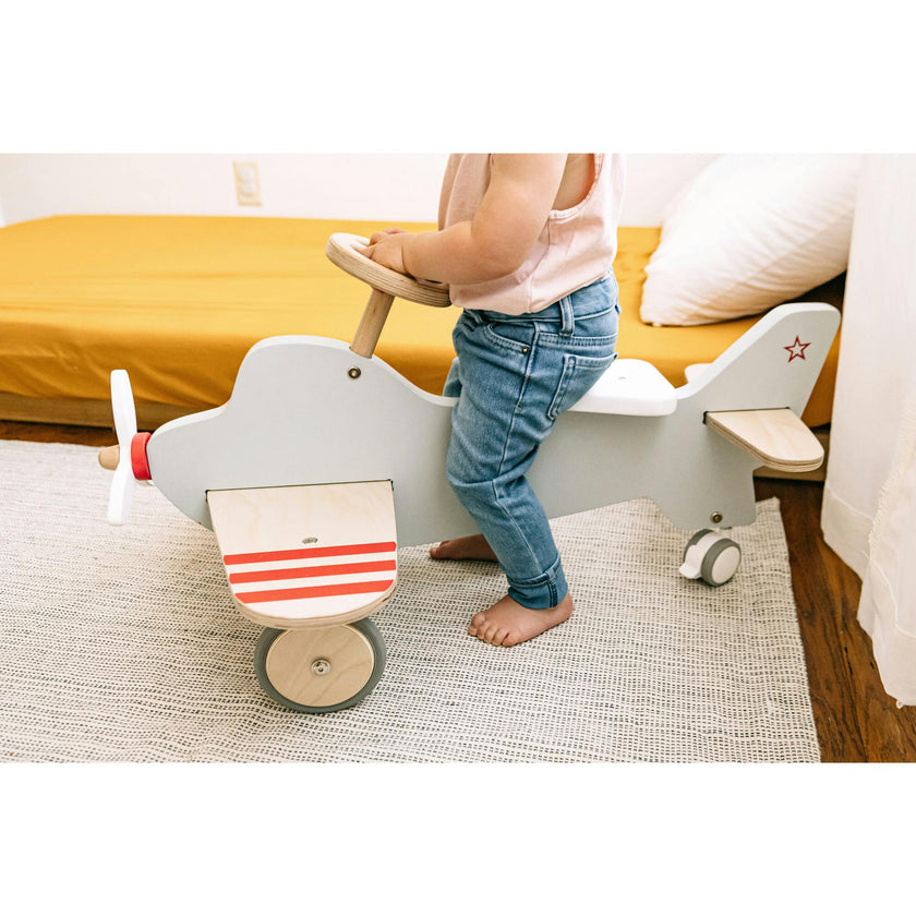 Wood Airplane Rocker & Ride-On