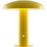 Suillius 11" Contemporary Bohemian Rechargeable/Cordless Iron Integrated LED Mushroom Table Lamp
