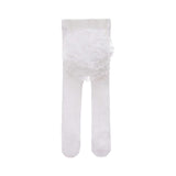 White Ruffle Pom Tail Tights