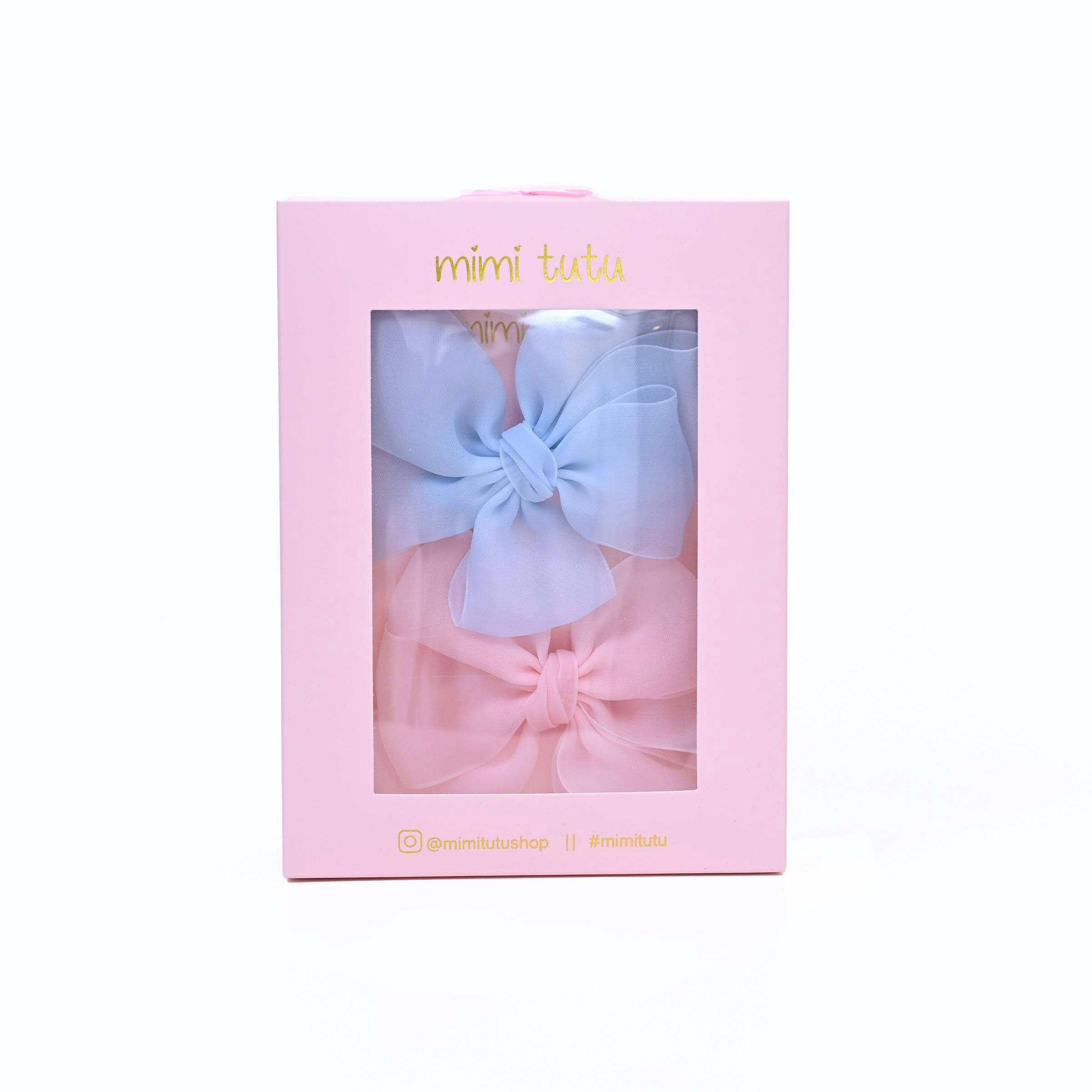Multicolor Ribbon Bow Hairclip Set