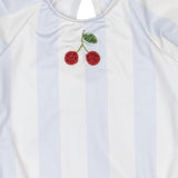 L/S Cherry Swimsuit in Blue Striple
