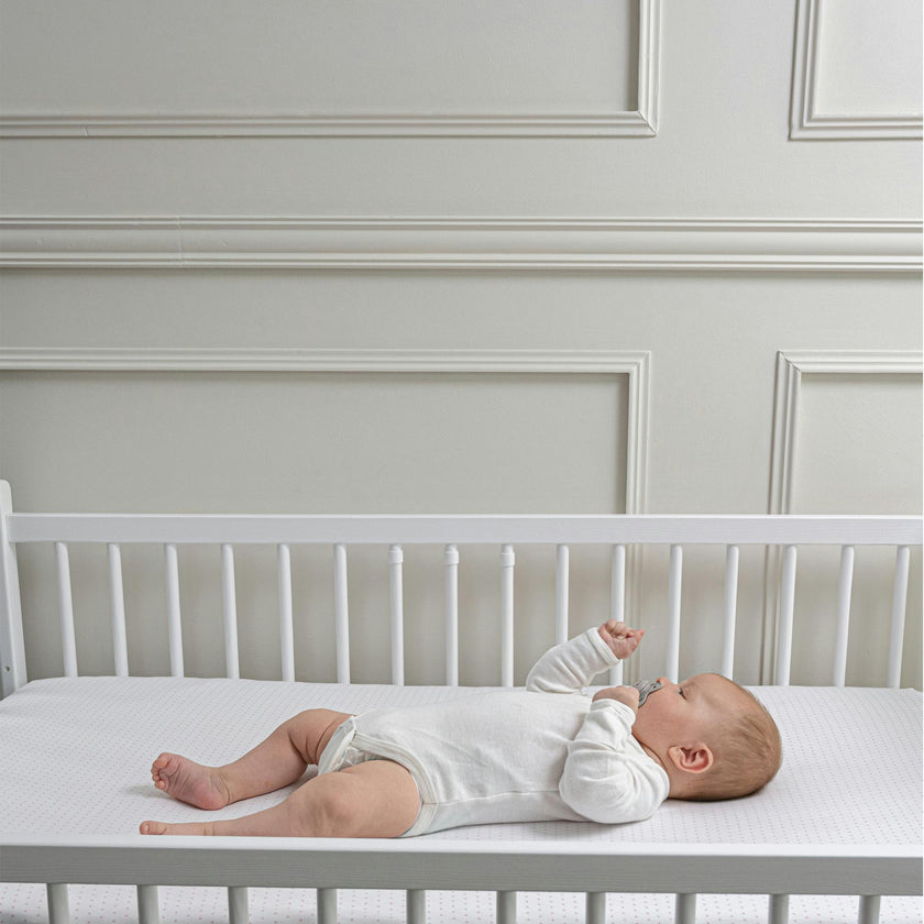 Peruvian Pima Cotton Mini Crib & Pack 'n Play Fitted Sheet – Pink Dots