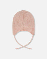 Lined Baby Knit Hat with Ears and Strings