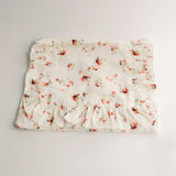 Scarlet Bloom Timeless Floral Ruffle Zipper Pouch