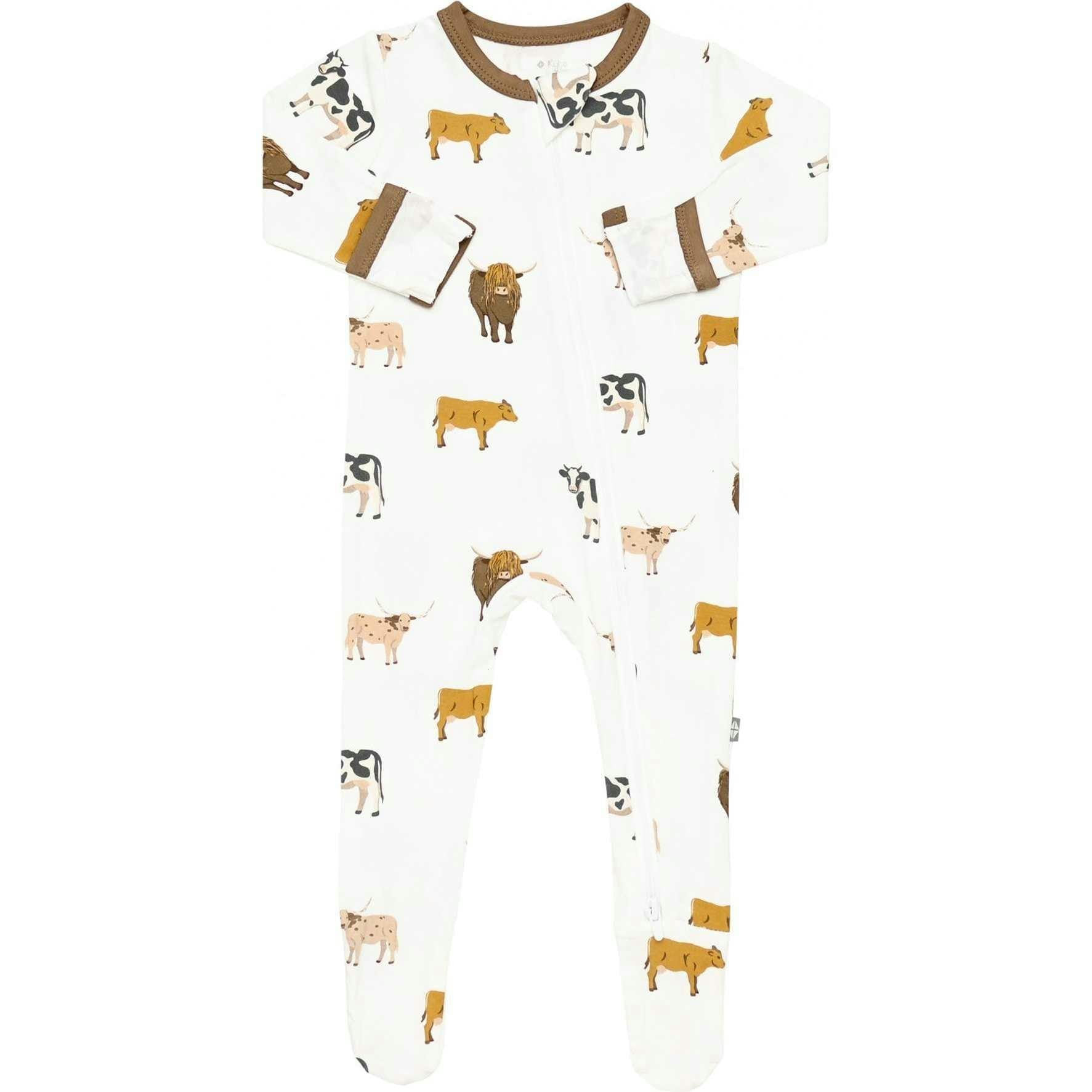 Zippered Footie, White