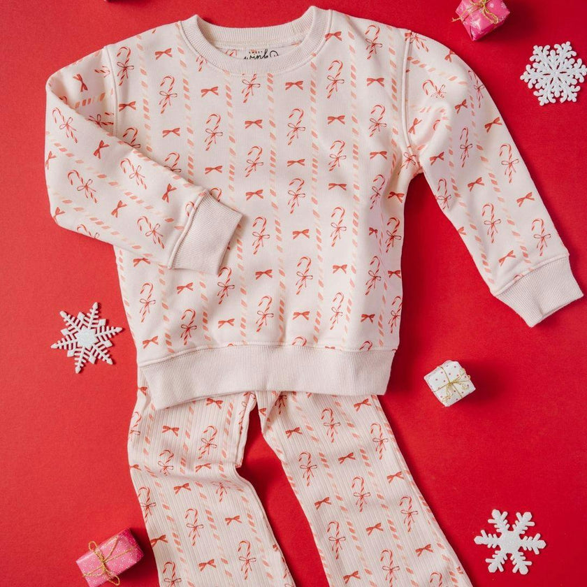Candy Cane Lane Christmas Flare Legging