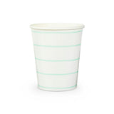 Mint Frenchie Striped 9 oz Cups