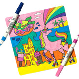 Colortopia Color By Number Paint Marker Kit - Unicorn Funland