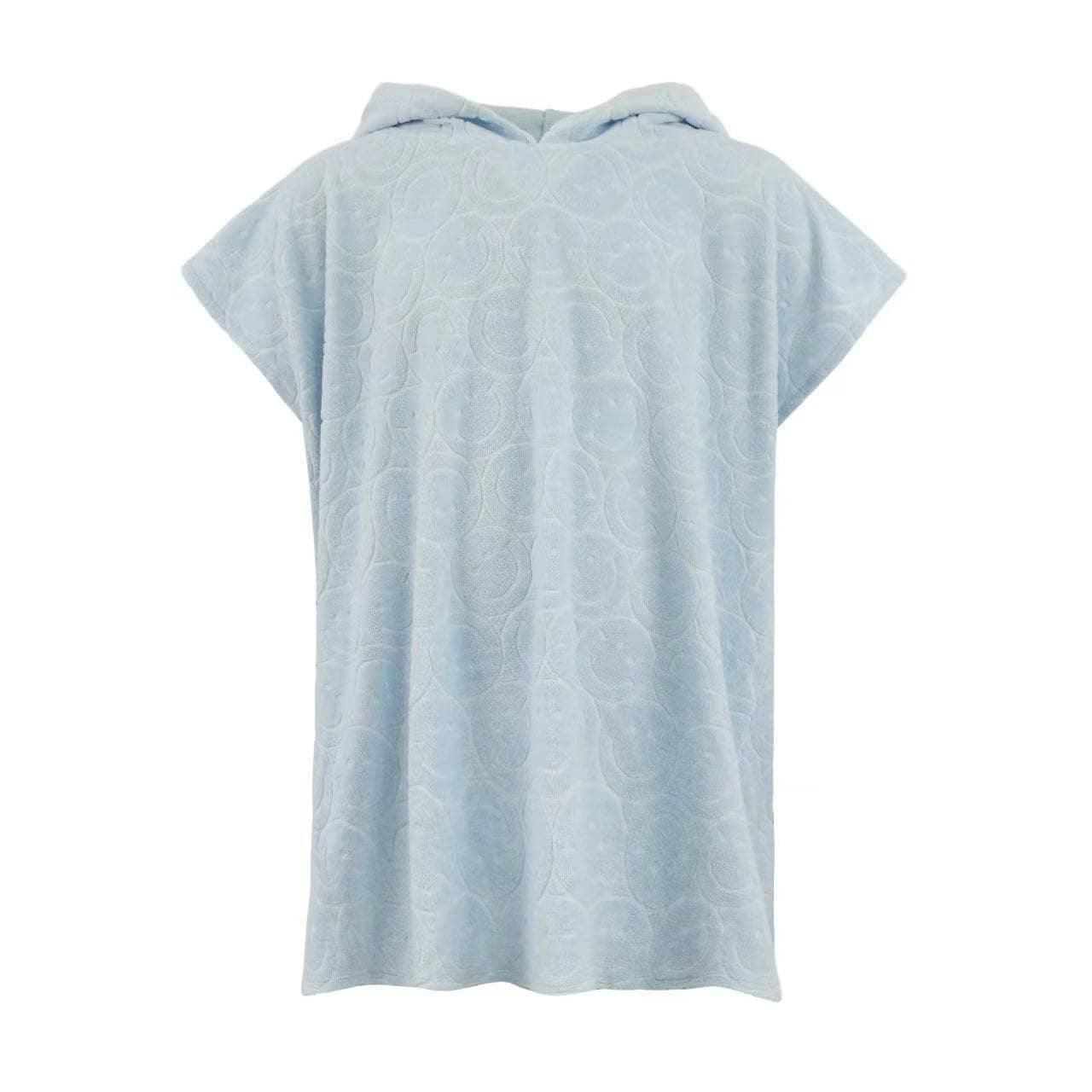 Embossed Emoji Terry Poncho Blue