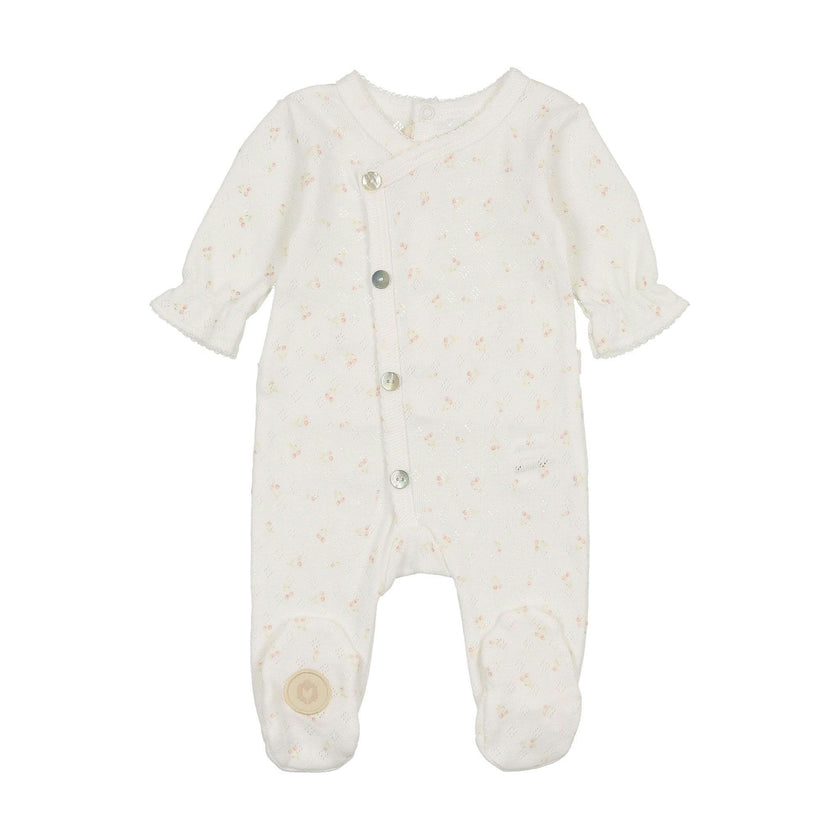 Spray of Cherries Footie Ivory